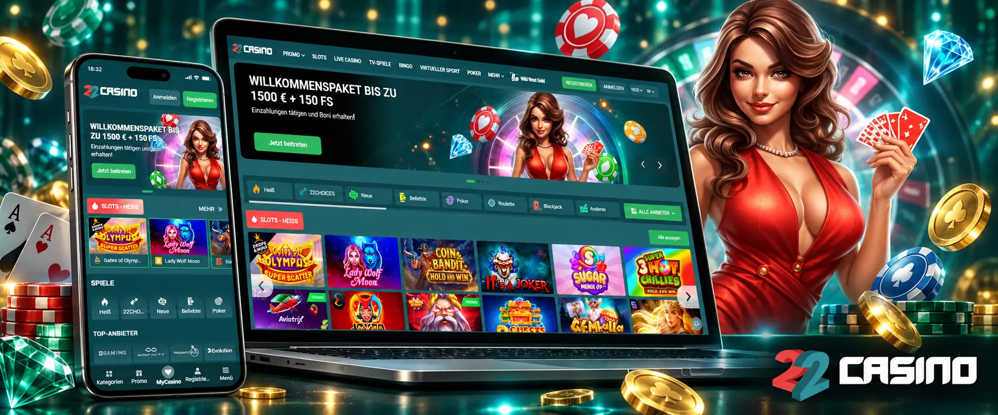 Spiele bei 22Casino Österreich